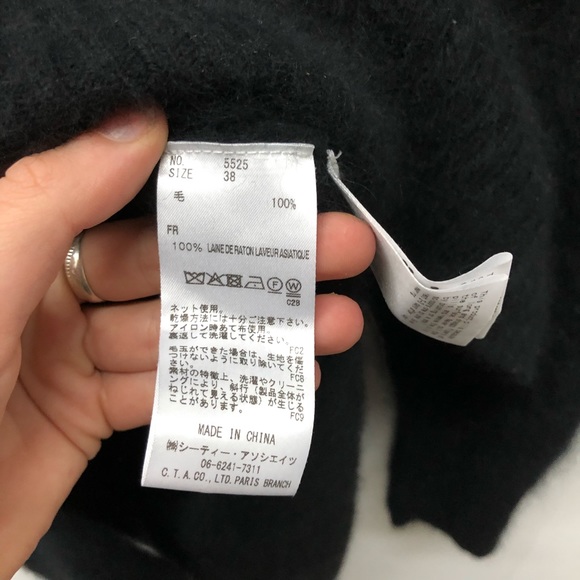 C.T. Plage Fuzzy Cashmere Blend Long Turtleneck Sweater Size S - Picture 3 of 7